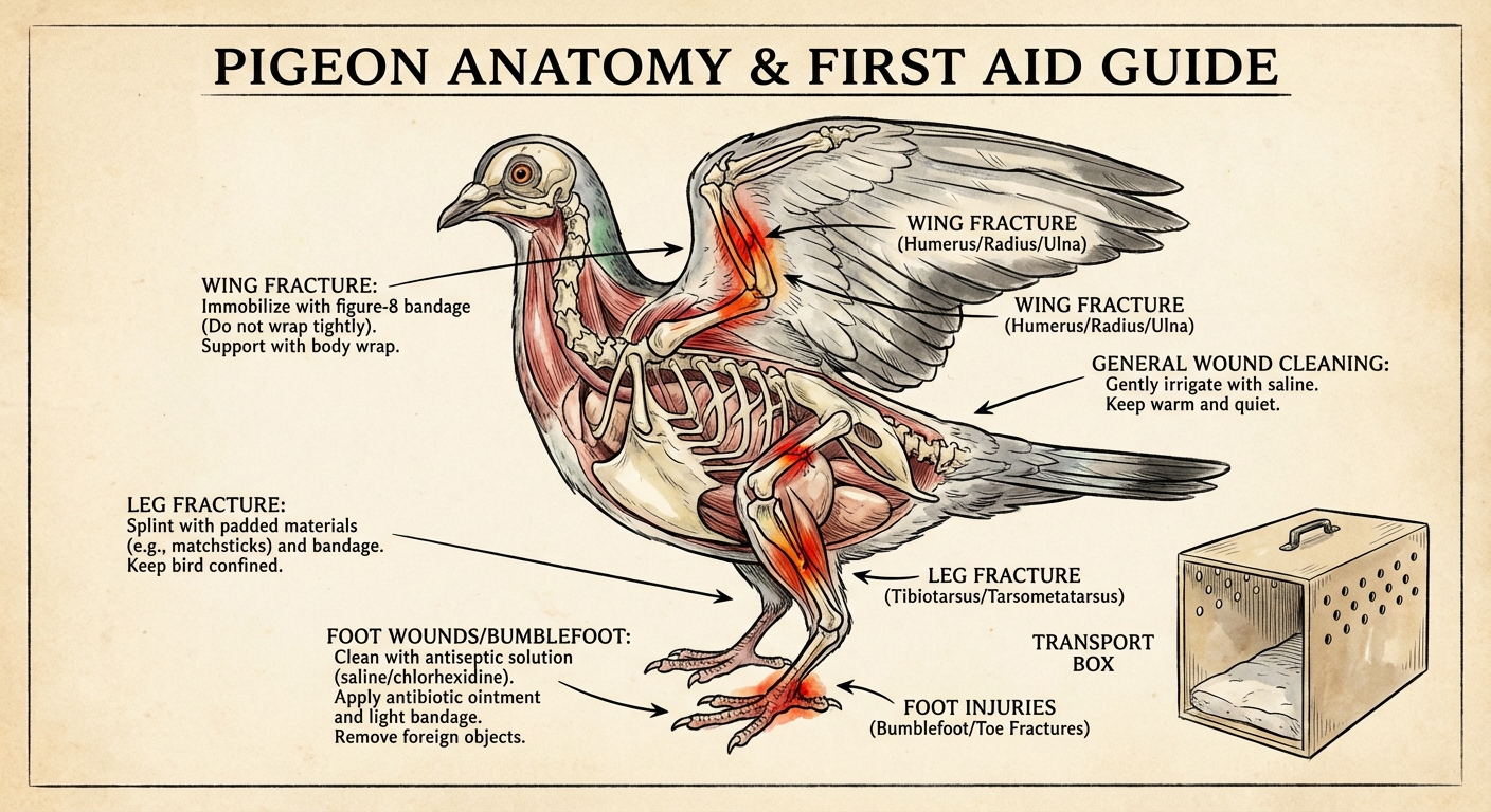 Pigeon Rescue: First Aid & Emergency Care with Real-World Case Studies