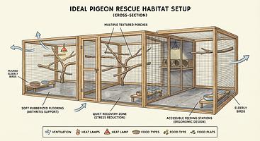 Pigeon Rescue: Creating Safe and Supportive Habitats for Rescued Pigeons