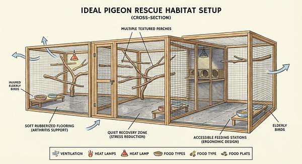 Pigeon Rescue: Creating Safe and Supportive Habitats for Rescued Pigeons