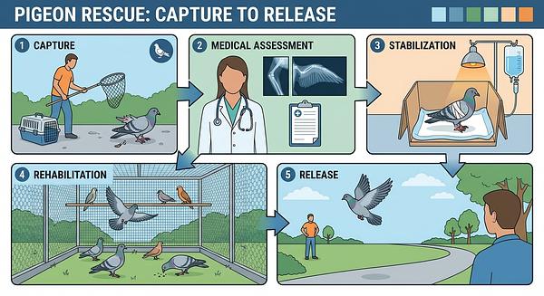 Pigeon Rescue: Techniques and Processes for Effective Rehabilitation