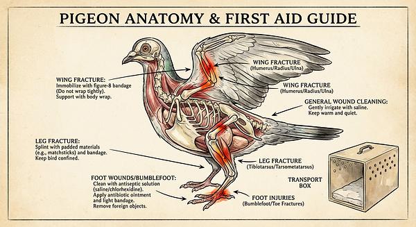 Pigeon Rescue: First Aid & Emergency Care with Real-World Case Studies